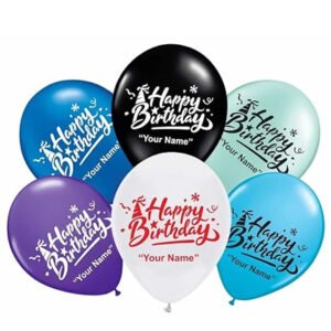 HK balloons Rubber 50Pcs Multicolor Personalized/Customized Birthday Party Balloons For Birthday Boy Girl,Anniversary Celebration,Baby Shower,Bachelorette, Bridal Shower&Wedding Decoration Balloons