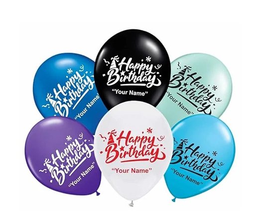 HK balloons Rubber 50Pcs Multicolor Personalized/Customized Birthday Party Balloons For Birthday Boy Girl,Anniversary Celebration,Baby Shower,Bachelorette, Bridal Shower&Wedding Decoration Balloons
