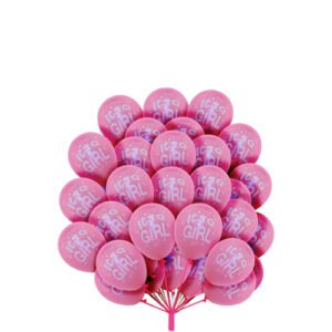 HK Balloons Pack of 30 Pink Its A Girl Baby Shower Decoration Items balloons For Pregnancy Photoshoot Baby Shower Party Decoration Balloons
