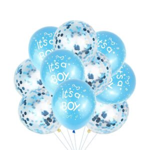HK Balloons Pack of 30 Blue Its A Boy Baby Shower Decoration Items balloons For Pregnancy Photoshoot Baby Shower Party Decoration Balloons