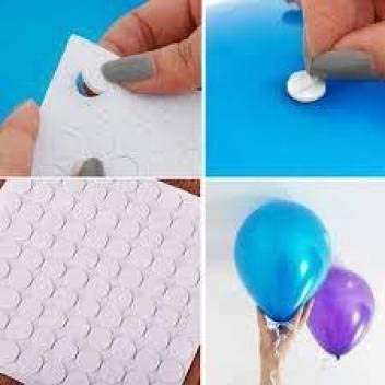 HK balloons 200pcs Balloon Glue dot Point Dots Removable, 2Rolls (100 Pieces Each Rolls)|Glue dot Tape for Balloons |Ceiling Balloons Tape - Image 2