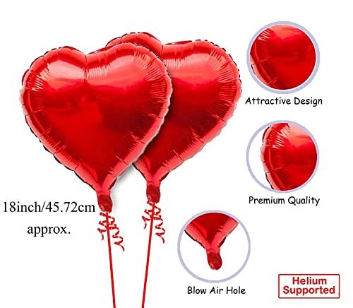 HK Balloons Heart Shaped Balloon Birthday, Anniversary, Valentine Balloons for Decoration, (3D-Heart Set) - Image 4