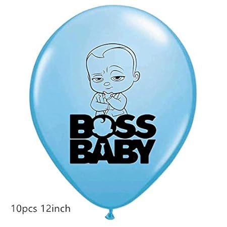 HK balloons Rubber Pack Of 30 Boss Baby Themed Birthday Decoration Balloons -Boss Baby Birthday Decorations Items For Blue And White Themed Birthday Decorations Balloons - Image 2