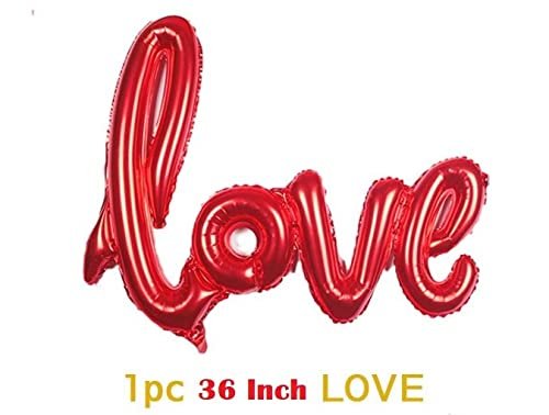 HK Balloons Heart Shaped Balloon Birthday, Anniversary, Valentine Balloons for Decoration, (Love foil balloon with Printed heart balloon - Pack of 51) - Image 4