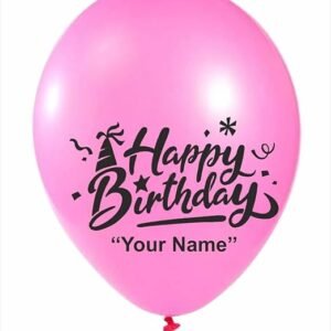 HK balloons Rubber 50Pcs Pink Personalized/Customized Birthday Party balloons For Birthday Boy Girl, Anniversary Celebration, Baby Shower, Bachelorette, Bridal Shower And Wedding Decoration balloons