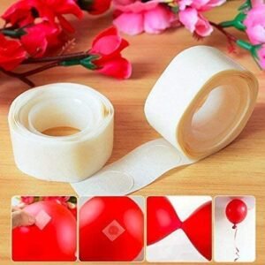 HK balloons 200pcs Balloon Glue dot Point Dots Removable, 2Rolls (100 Pieces Each Rolls)|Glue dot Tape for Balloons |Ceiling Balloons Tape