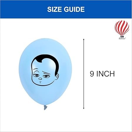 Hk Balloons 45Pcs Baby Boy Decoration Printed Balloons For Boss Baby Theme Decorations Item For Blue And White Themed Decorations Balloons - Image 2