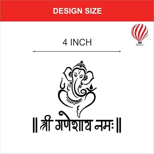 HK balloons 50Pcs Happy Ganesh Chaturthi decoration Item Shree Ganeshay Namah Red & White Ganesh Chaturthi decorations At Home Mandap Decoration Balloons - Image 5