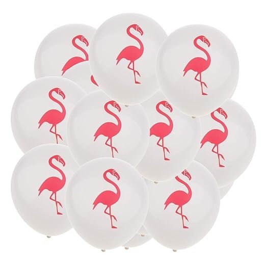 HK balloons Pack Of 30 Flamingo Print Latex Balloon, Fun Wedding Latex Balloons, Birthday, Event, Engagement, Celebration Party Supplies, Valentines(Flamingo Print Latex Balloon),Multi - Image 2