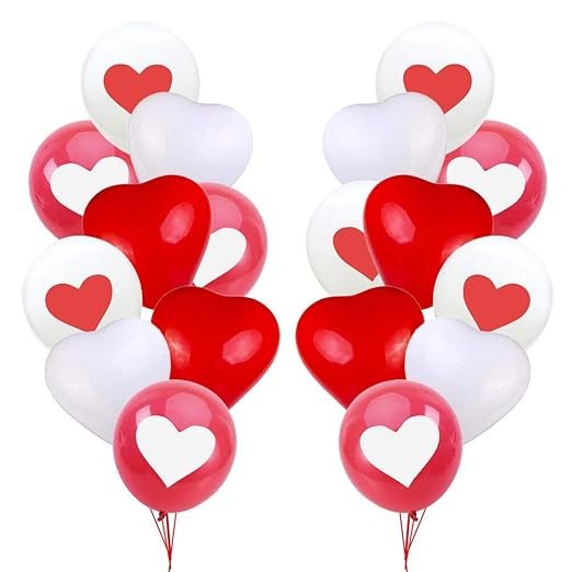 HK Balloons Heart Shaped Balloon Birthday, Anniversary, Valentine Balloons for Decoration, (Love foil balloon with Printed heart balloon - Pack of 51) - Image 2