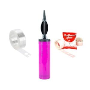 HK balloons Birthday Decortion Item Hand Balloon Pump with Glue dot and Balloon Arch Strip Decorations, Birthday, Baby Shower, Anniversary Wedding Party Accessory