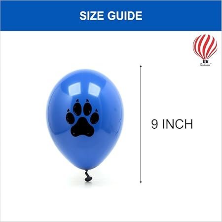 HK Balloons 50Pcs Paw Printed Balloons Dog Paw Latex Balloons with Blue Confetti Balloons puppy Birthday Baby Shower Celebration Party Decoration - Image 4