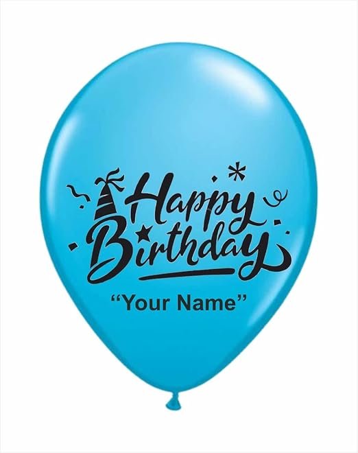 HK Balloons 50Pcs BLUE Personalized/Customized Birthday Party balloons For Birthday Boy Girl, Anniversary Celebration, Baby Shower, Bachelorette, Bridal Shower And Wedding Decoration balloons