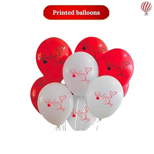 HK Balloons Heart Shaped Balloon Birthday, Anniversary, Valentine Balloons for Decoration, (I love you -gold- With Red white love balloons) - Image 3