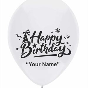 HK Balloons 50Pcs WHITE Personalized/Customized Birthday Party balloons For Birthday Boy Girl, Anniversary Celebration, Baby Shower, Bachelorette, Bridal Shower And Wedding Decoration balloons