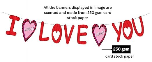 HK balloons Happy Birthday Banner Decoration For Boys, Girls, Boyfriend, Girlfriend, (I Love You)|Red - Image 3