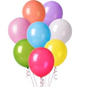 HK balloons 9 Inches Assorted Color Party Rubber Balloons (50 Pcs) Birthday Balloons for Decoration