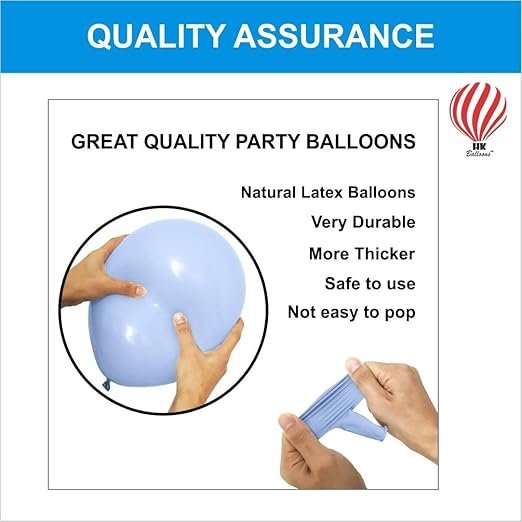 HK Balloons 50Pcs Father Day Decoration Item White Blue And Light Blue Them For Super Hero Dad's Best Dad Printed Balloons - Image 6