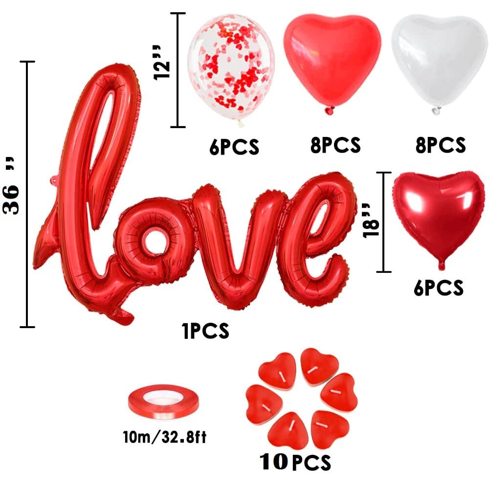 HK Balloons Heart Shaped Balloon Birthday, Anniversary, Valentine Balloons For Decoration - Image 4