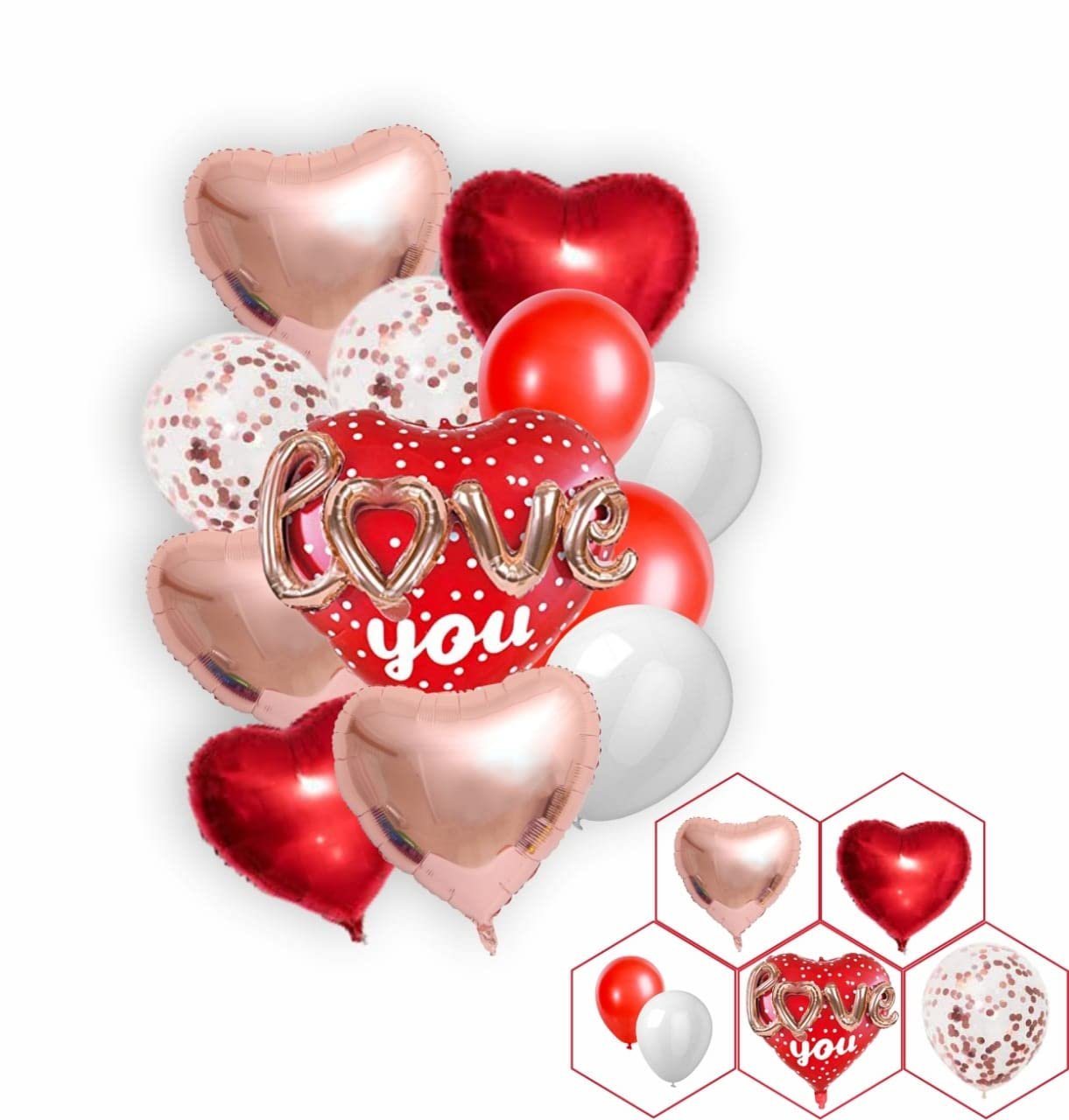 HK Balloons Heart Shaped Balloon Birthday, Anniversary, Valentine Balloons For Decoration 4 - Image 3