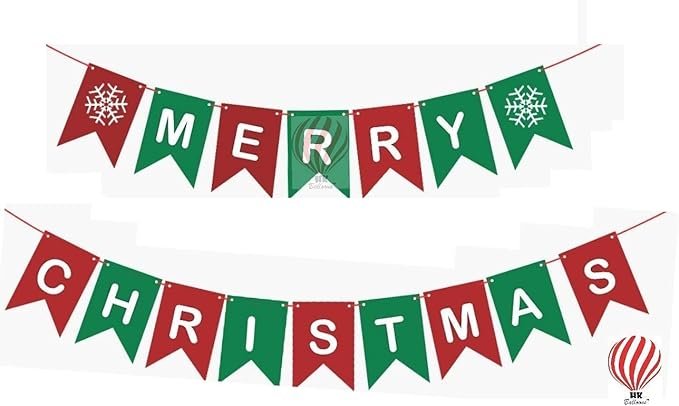 HK balloons Christmas Banner Balloons And Caps Set For Christmas/Birthday Decorations - Image 2