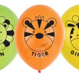 Hk Balloons 25Pcs jungle Theme Latex Balloons Farmhouse Party Supplies barnyard party supplies Multi Color Assorted Jungle Balloons Animal print Balloons Birthday Theme