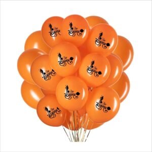 HK Balloons 50Pcs Shree Hanuman Jayanti Decoration Printed Orange Balloons For Hanuman Jayanthi Inauguration and Religious Festival Decoration/Jai Shree Hanuman ji Puja, Temple Decorations Ram Navami