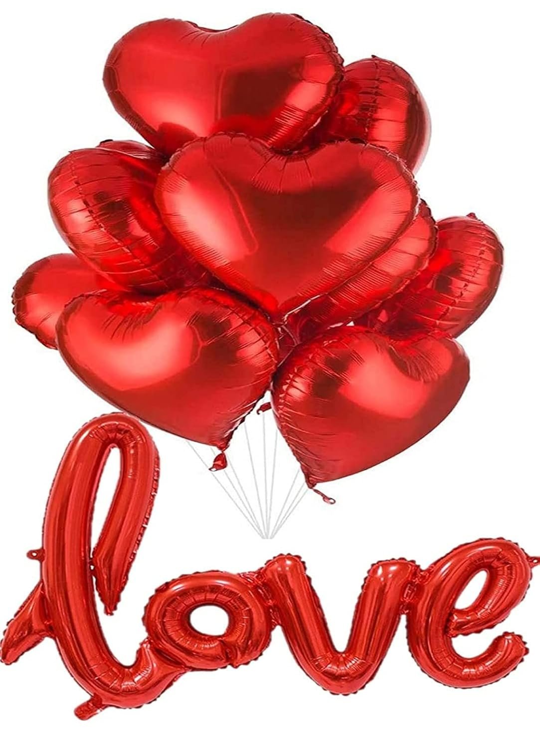 PERFECT VALENTINE DECORATIONS - Her heart will skip a beat when she-sees-this Canopy Of Balloons Attach Dangling Ribbon To Inflated Foil Heart Balloons And Let Them Float To The Ceiling Greet Her wi