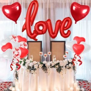 HK Balloons Heart Shaped Balloon Birthday, Anniversary, Valentine Balloons For Decoration