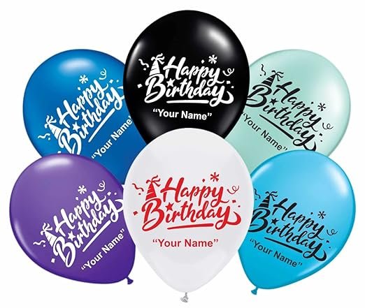 HK balloons Rubber 50Pcs Pink Personalized/Customized Birthday Party balloons For Birthday Boy Girl, Anniversary Celebration, Baby Shower, Bachelorette, Bridal Shower And Wedding Decoration balloons - Image 2