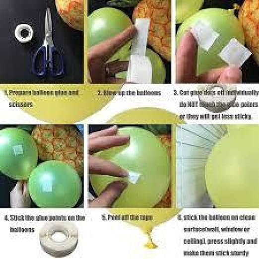 HK balloons 200pcs Balloon Glue dot Point Dots Removable, 2Rolls (100 Pieces Each Rolls)|Glue dot Tape for Balloons |Ceiling Balloons Tape - Image 4