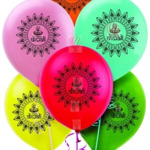 HK balloons Diwali Festival Decorations Rubber Balloons (Multicolour, Pack of 300)