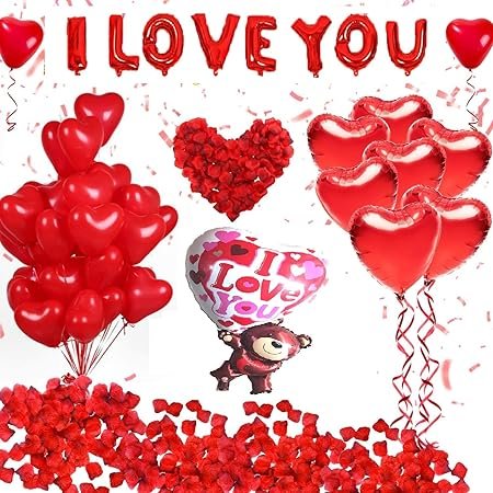 HK Balloons Heart Shaped Balloon Birthday, Anniversary, Valentine Balloons for Decoration...
