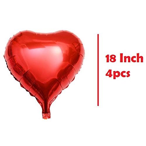 HK balloons Pack Of 62 Pcs White Happy Anniversary Banner With Balloons Heart Foil, Paper Fan Set Decoration Items Combo For Home Or Bedroom Decorations For Husband Wife - Image 4