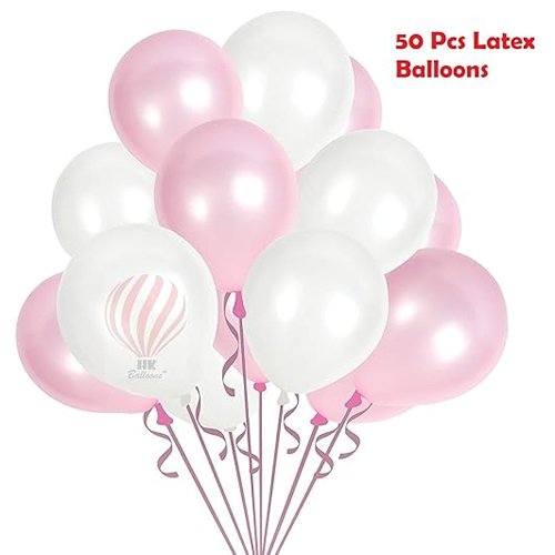 HK balloons Pack Of 62 Pcs White Happy Anniversary Banner With Balloons Heart Foil, Paper Fan Set Decoration Items Combo For Home Or Bedroom Decorations For Husband Wife - Image 3