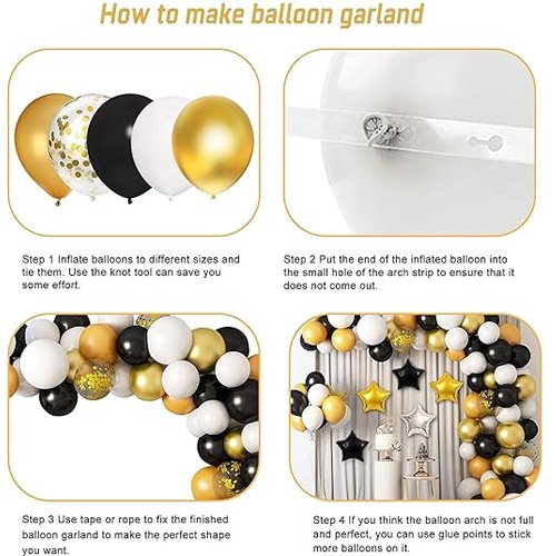 HK balloons Paper 59Pcs Happy Anniversary Decoration Item For Happy Anniversary Banner Balloon Arch Decoration Set With Confetti Balloon Curtain For Wedding Anniversary Decorations Kit, Multi - Image 2