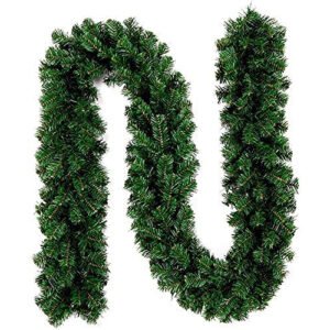HK Balloons Christmas Garland 9 Ft Unlit Artificial Pine Wreath Mantle Decoration...