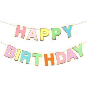 Propsicle Colorful Happy Birthday Bold Letters Banner
