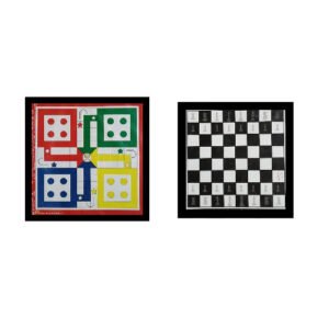 HK balloons 2-in-1 Ludo Chess Board Gift Game Set for Kids & Adult Family Fun and Travel Board Game Accessories Gift for Kids Birthday Party